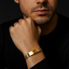 dore Bracelet personnalise gourmette acier gravure personnalise reglable