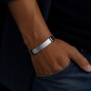 dore Bracelet personnalise gourmette acier gravure personnalise reglable