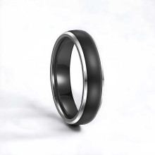 Personalized men's ring dome tungsten alliance ring
