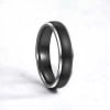 6N Bague personnalisee homme anneau alliance dome tungstene