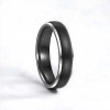 6N Bague personnalisee homme anneau alliance dome tungstene