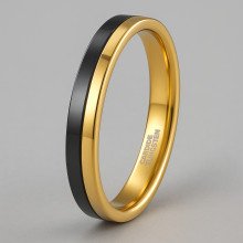 Personalized minimalist tungsten wedding ring for men and women