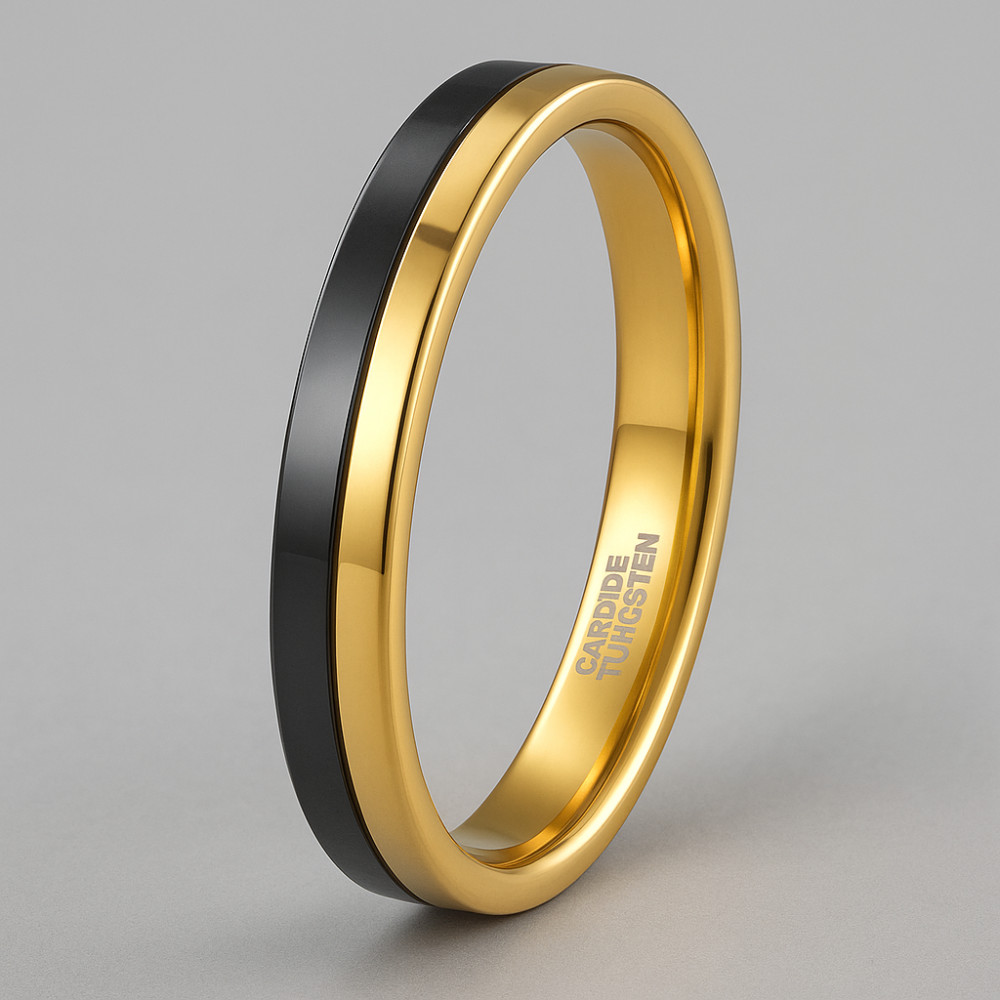 Bague personnalisee mariage homme femme tungstene minimaliste