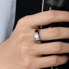 Bague homme anneau tungstene facetttee
