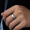 Bague homme tungstene finition miroir alliance personnalisable