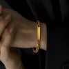 L Bracelet personnalise homme gourmette dore chaine gravure personnalise