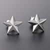Boucles d'oreilles clous homme pentacle punk star acier - paire