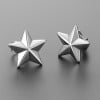 Boucles d'oreilles clous homme pentacle punk star acier - paire