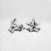Boucles d'oreilles clous homme pentacle punk star acier - paire