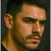 Boucles d'oreilles homme clous acier tete de mort - paire