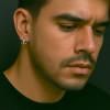 Boucles d'oreilles homme creoles anneau acier crane tete de mort