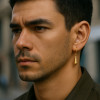 Boucles d'oreilles creoles acier goutte eau homme femme