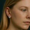 Boucles d'oreilles clous argent perles coeur