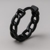 Boucles d'oreilles homme creoles anneau acier chaine tressee - paire