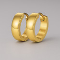 Boucles d'oreilles homme creoles anneau acier - paire