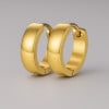 Boucles d'oreilles homme creoles anneau acier - paire