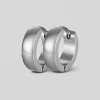 Boucles d'oreilles homme creoles anneau acier - paire