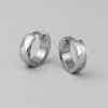 Boucles d'oreilles homme creoles acier facettes