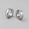 Boucles d'oreilles homme creoles acier facettes