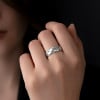 Bague argent massif rainures anneau ouvert homme femme