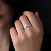Bague argent massif rainures anneau ouvert homme femme