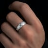 Bague argent massif rainures anneau ouvert homme femme