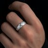 Bague argent massif rainures anneau ouvert homme femme