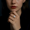 Bague argent 925 rhodie celtique opale ovale
