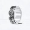 D Bague homme anneau tournant antistress acier noeud celtique