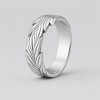 N Bague homme anneau feuilles épi finition oxydé