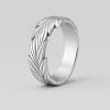 N Bague homme anneau feuilles épi finition oxydé