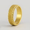 Bague homme anneau ecaille serpent anti-stress tournant