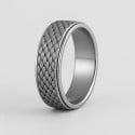 Bague homme en acier – Anneau tournant anti-stress motif serpent