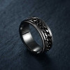 N Bague homme acier chaine tournant anti stress personnalisable