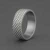 M Bague personnalisee anneau homme acier motif relief