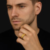 M Bague personnalisee anneau homme acier motif relief