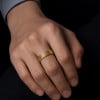 M Bague personnalisee anneau homme acier motif relief