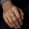 M Bague personnalisee anneau homme acier motif relief