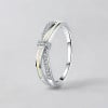 Zilveren rhodium opaal zirkonium oneindigheidsring