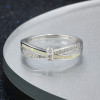 Silberner Rhodium-Opal-Zirkonium-Unendlichkeitsring