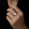 Bague femme argent zircon ovale