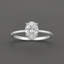 Customizable Solitaire Ring in 925 Sterling Silver – Sparkling Oval Zirconia