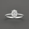M Bague femme argent zircon ovale