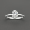 M Bague femme argent zircon ovale
