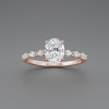 Women's silver oval zirconium ring 3 colors