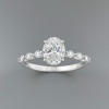 Women's silver oval zirconium ring 3 colors