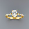 Women's silver oval zirconium ring 3 colors