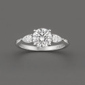 Bague de fiançailles moissanite argent