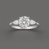 Bague de fiançailles moissanite argent