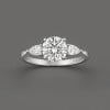Bague de fiançailles moissanite argent